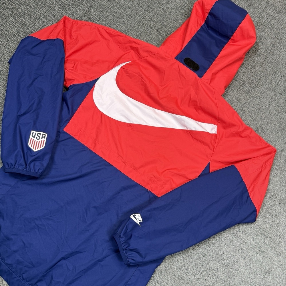 Men's Nike Team USA Olympics Windbreaker Jacket Sz Small Red Blue Y2K Big Swoosh